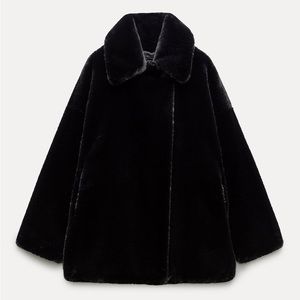 NWT Zara, Faux Fur Coat ZW collection.